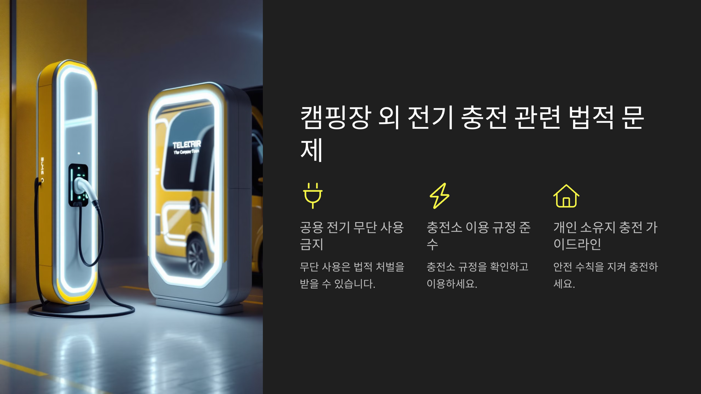 전기 충전 법적 문제