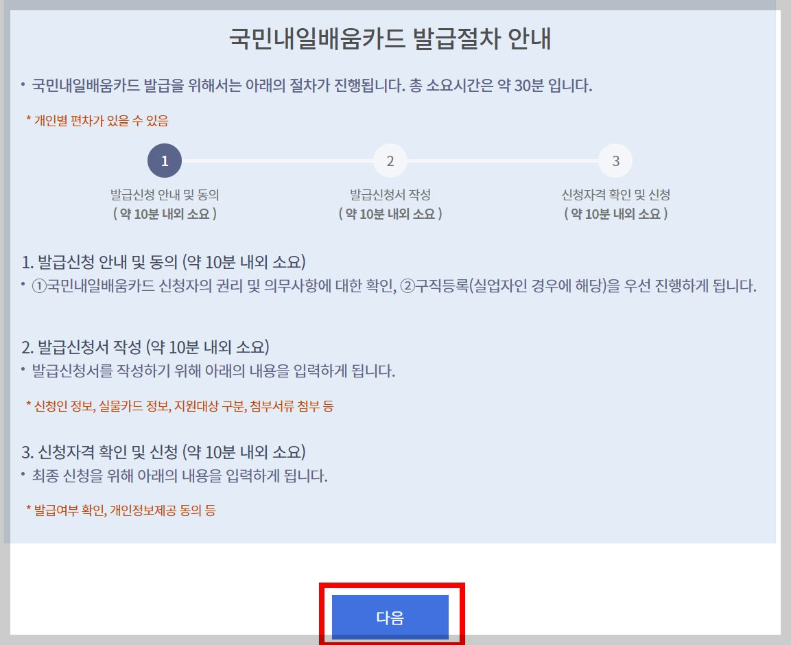 국민내일배움카드 신청자격 및 신청방법