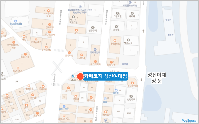 카페코지 성신여대점 위치도 1