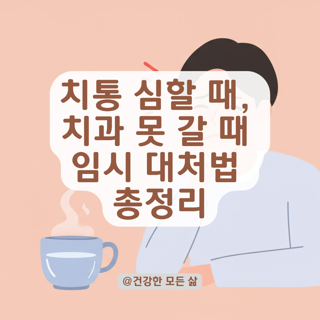 치과 못 가는데 치통이 너무 아프다면? 약으로 버티는 임시 대처법 정리. 🦷💊