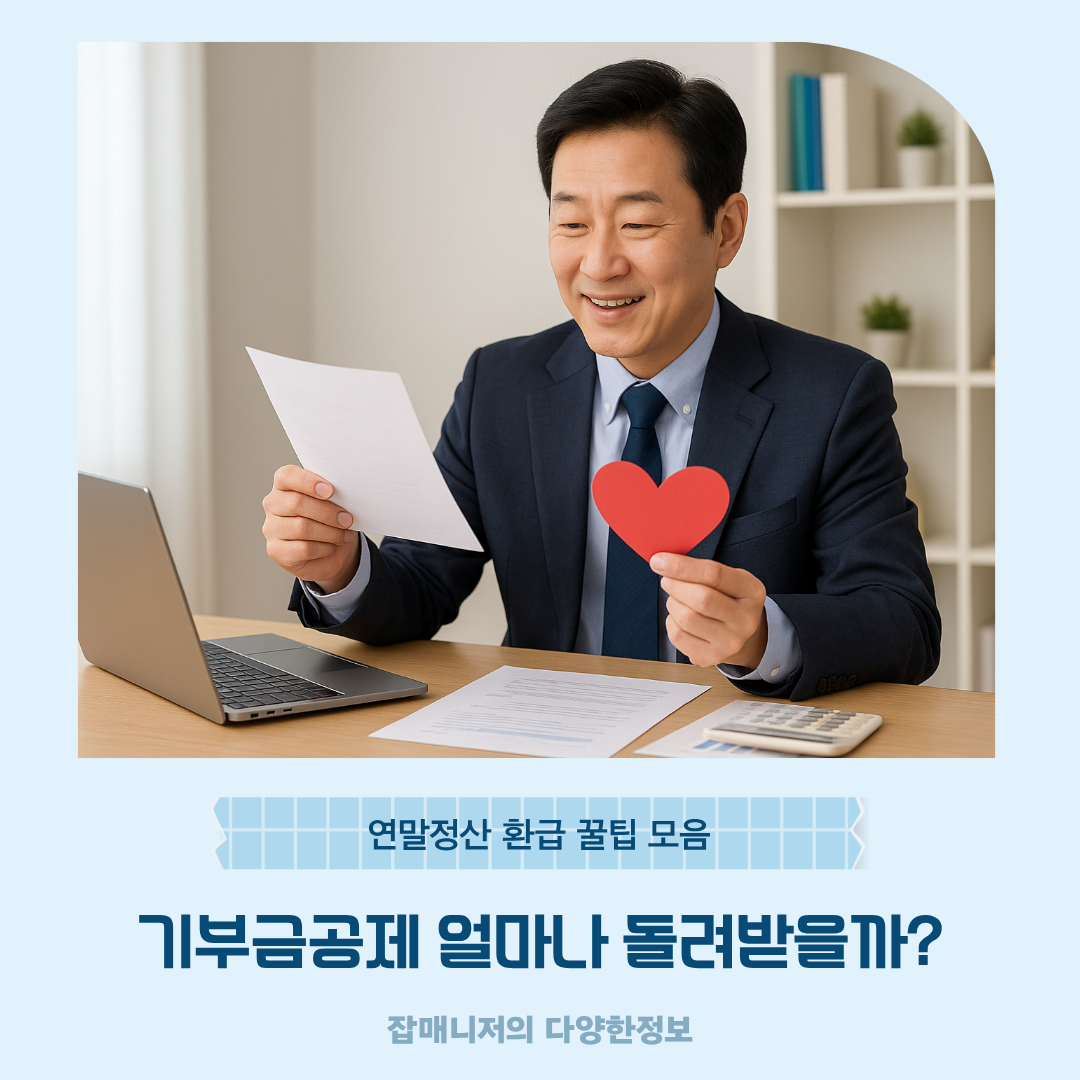 기부금공제 얼마나 돌려받을까? 연말정산 환급 꿀팁 모음