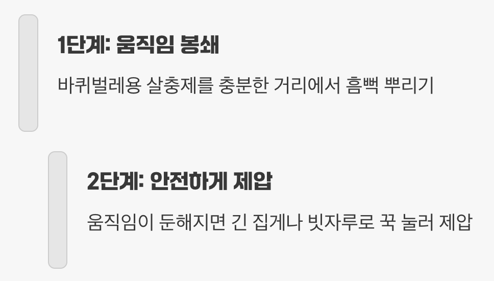 기적의 퇴치법 2: 살충제와 긴 막대의 콤비네이션