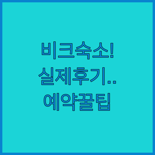비크 여행 숙소 분석과 이용 후기 및..