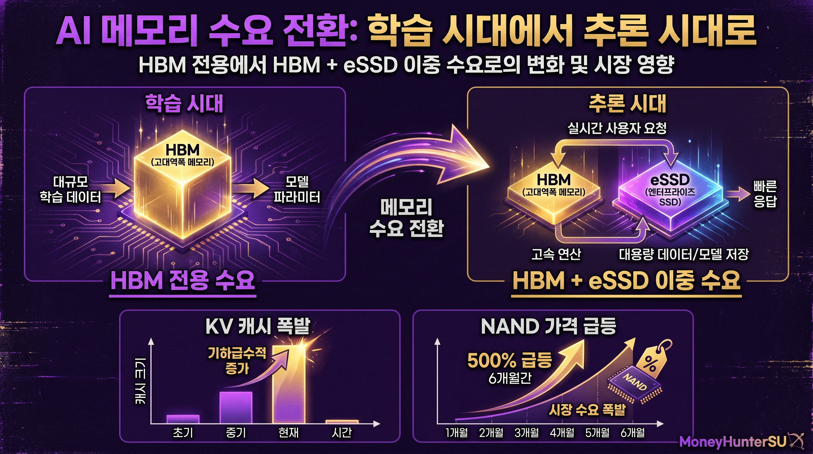 낸드 NAND AI 추론 eSSD 수요 구조 KV캐시 에이전틱AI 변화 인포그래픽 2026