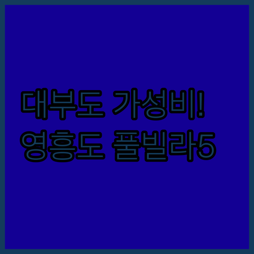 안산 대부도 영흥도 가성비 풀빌라 펜..