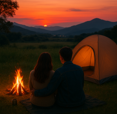 커플 캠핑 관련 사진