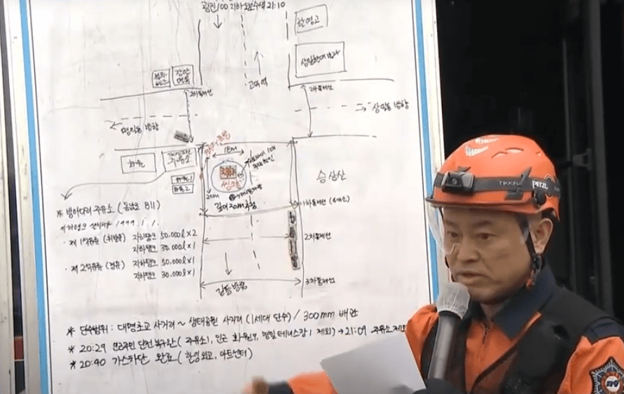 싱크홀발생-수습현장