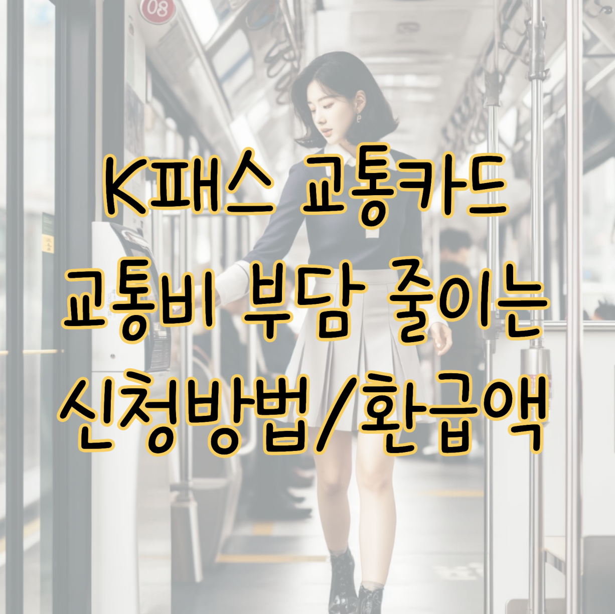 K패스 교통카드 | 교통비 부담 줄이는 신청방법 환급 기준 및 금액 표지