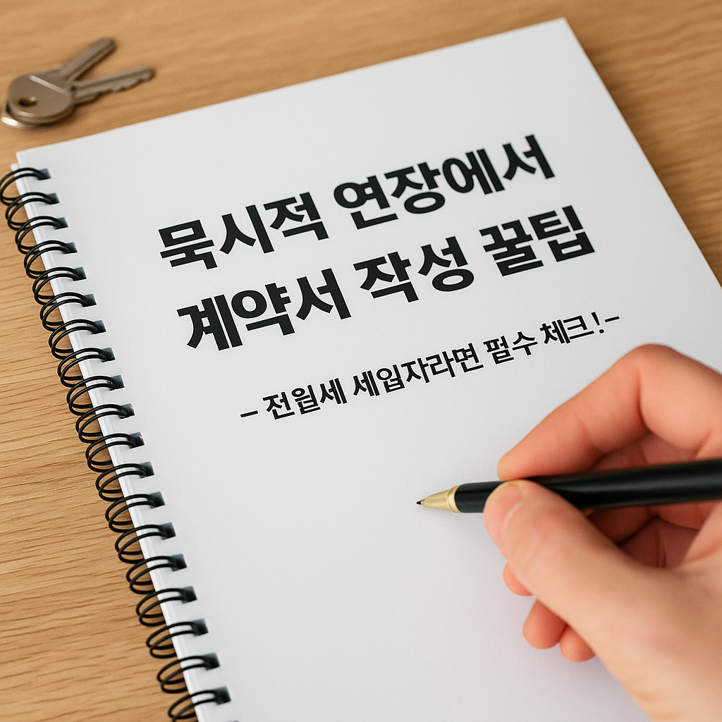 묵시적 연장에서 계약서 작성 꿀팁