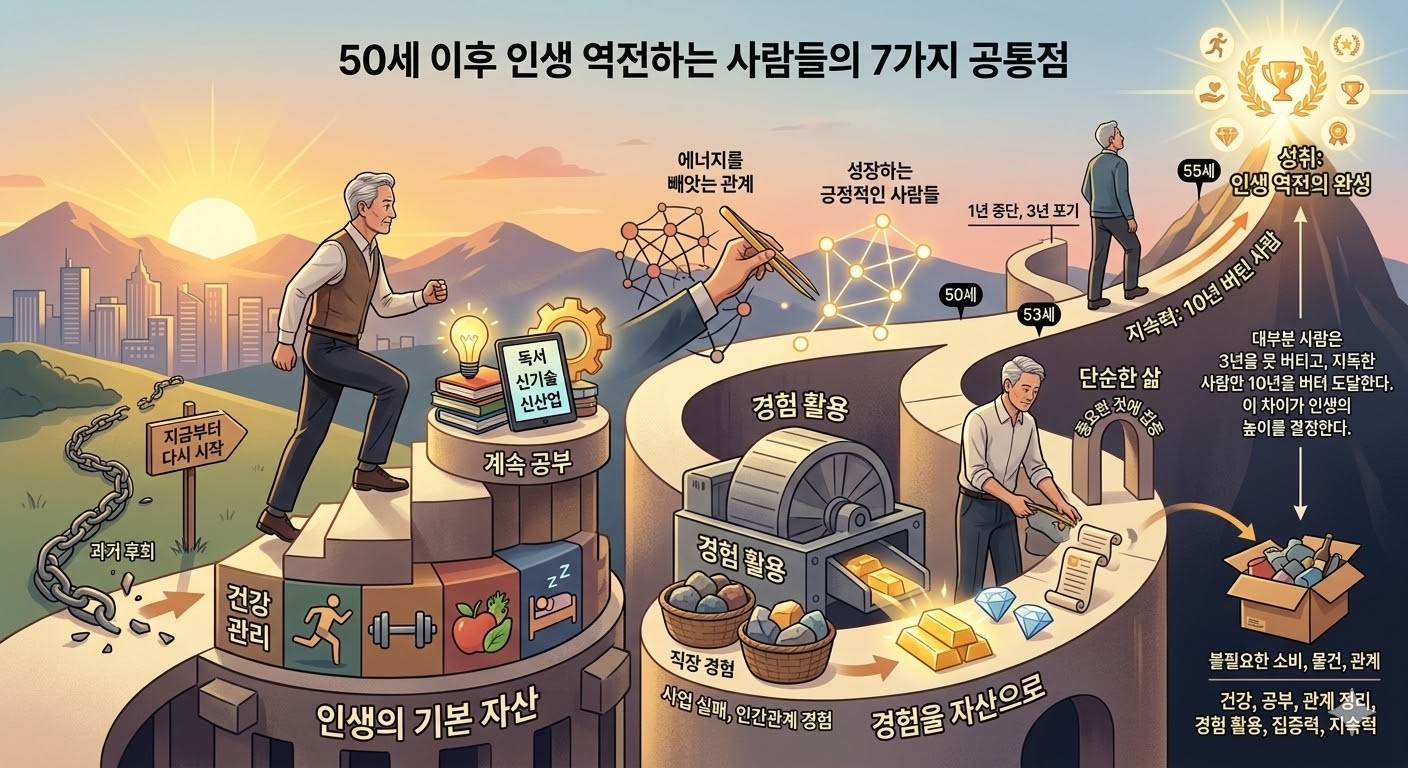 50세 이후 인생 역전하는 사람들의 7가지 공통점
