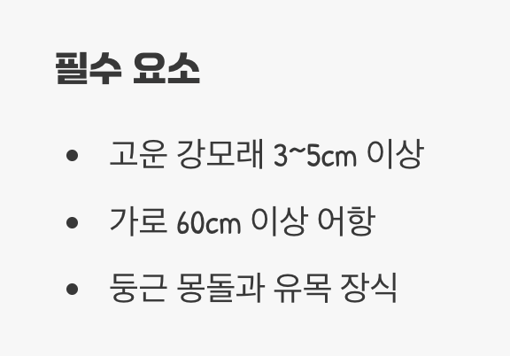 모래 놀이터 만들어주기 (어항 세팅)