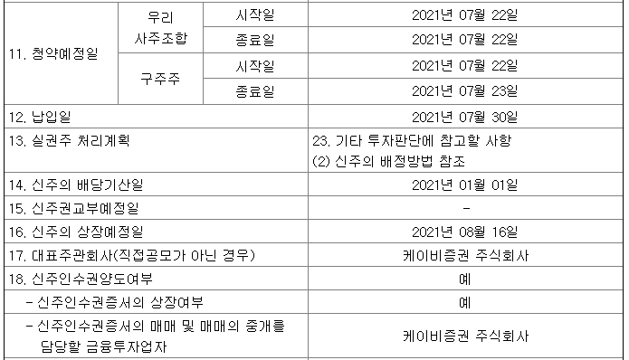 제이준코스메틱유상증자일정