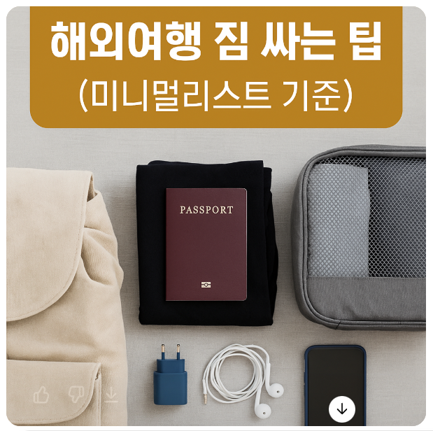 해외여행 짐 싸는 팁 (미니멀리스트 기준)