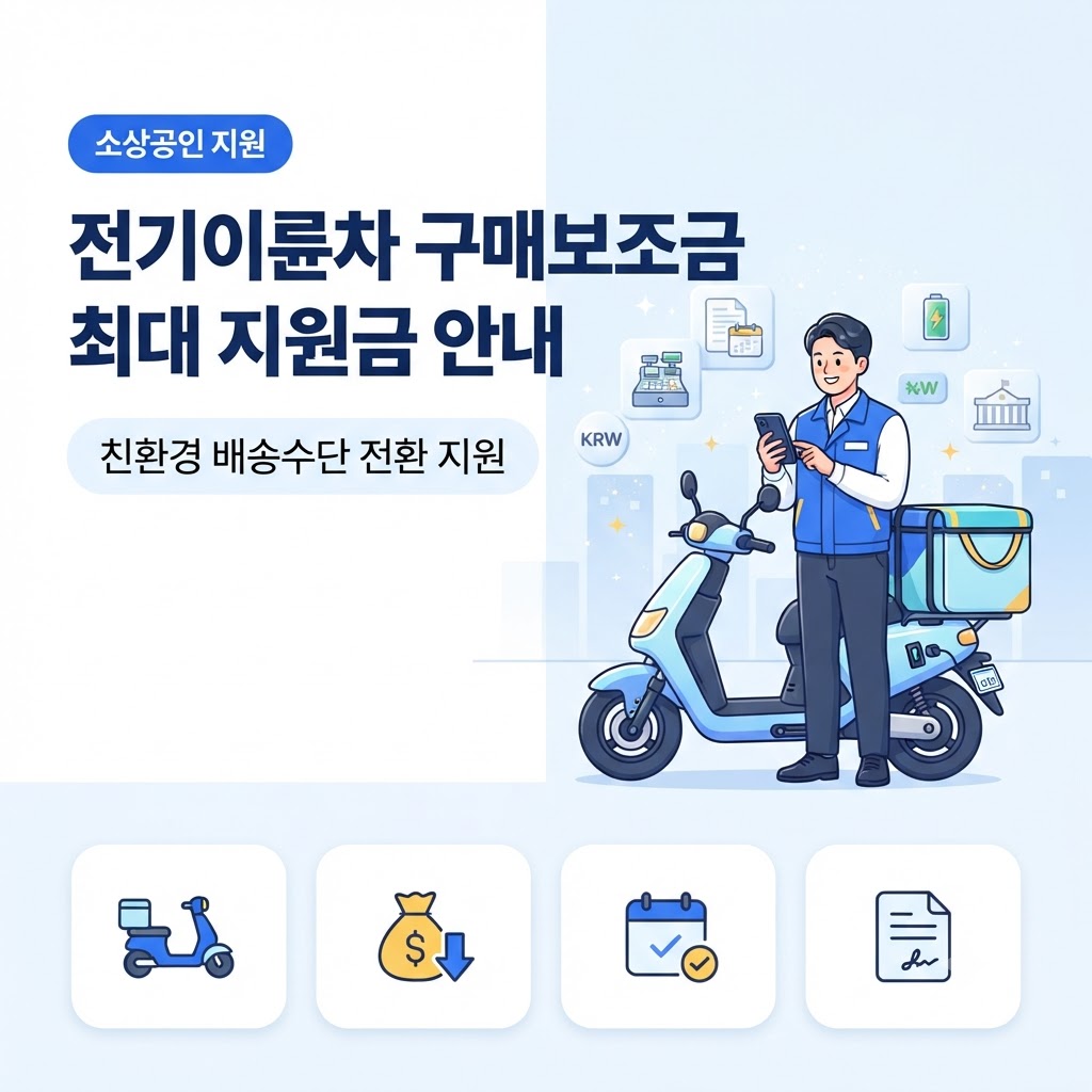 배달용 전기이륜차 소상공인 추가지원금 안내 썸네일
