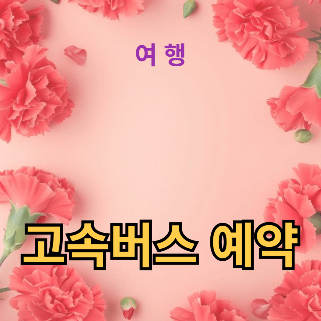고속버스 예약