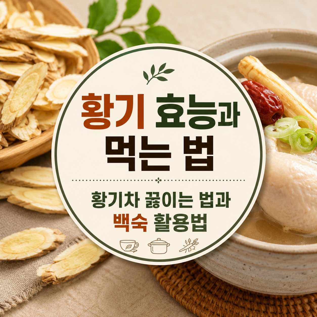 황기 효능 먹는 법 황기차와 백숙 활용법
