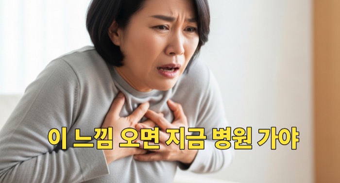 심근경색 가슴 통증 모습