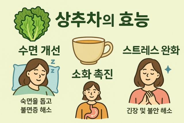 상추차 효능 요약 인포그래픽