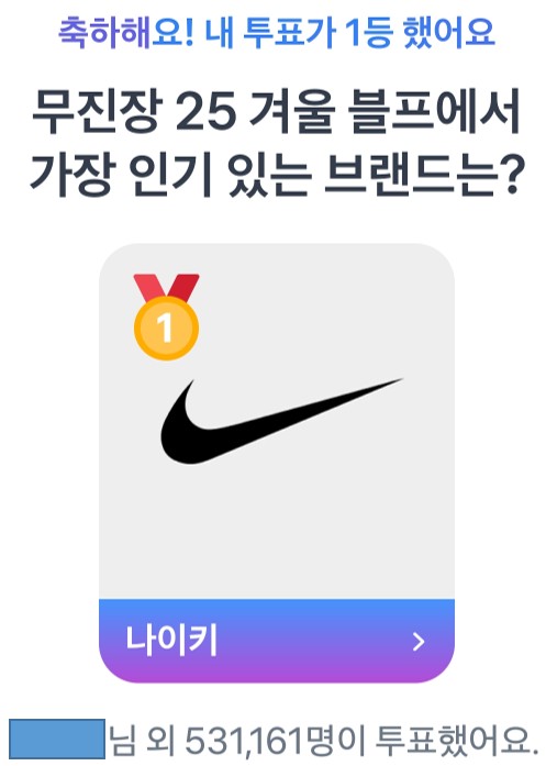 22일 1등 나이키
