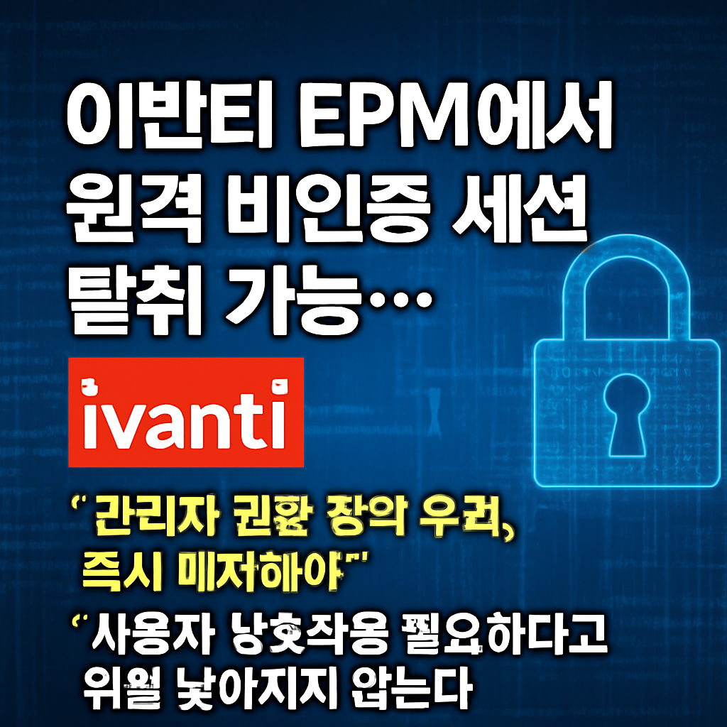이반티 EPM 취약점 긴급