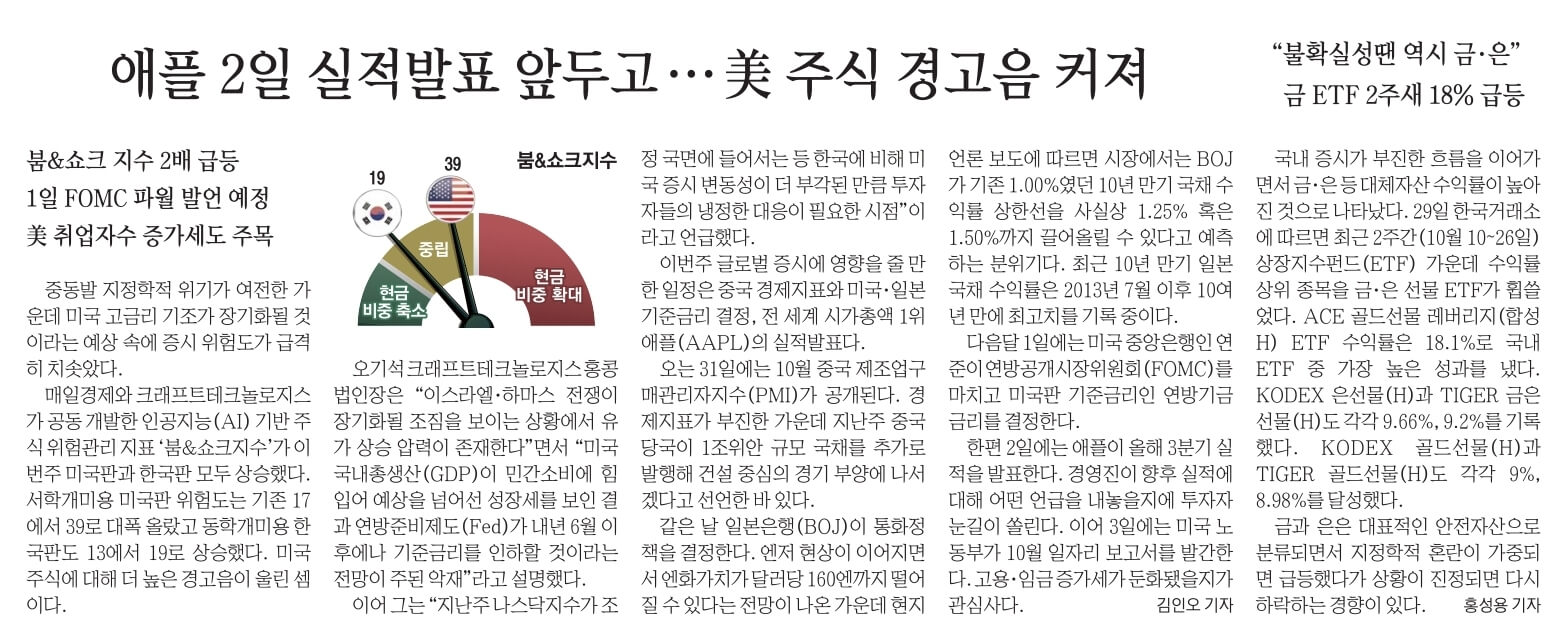 10월 30일 월 경제뉴스 부동산뉴스 