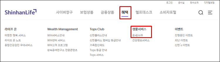 신한운세-홈페이지