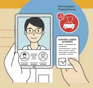 국가 건강 검진 결과를 운전면허 신체검사로 대체하는 이미지