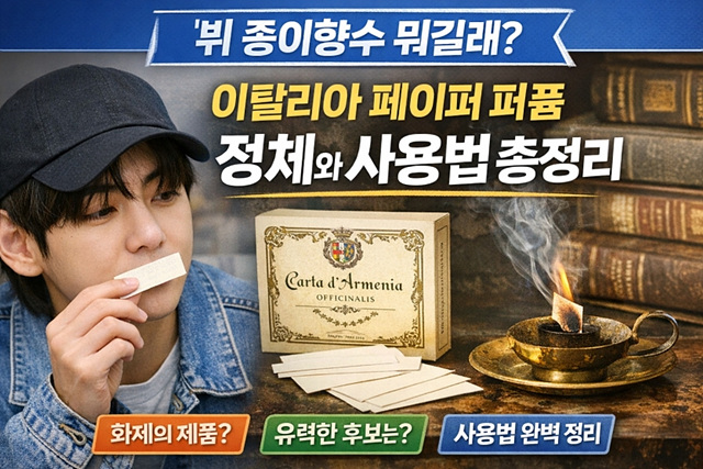 요정재형 뷔 종이향수 뭐길래? 이탈리아 페이퍼 퍼퓸 정체와 사용법 총정리