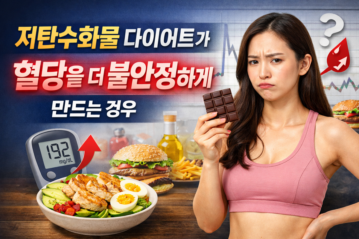 저탄수화물 다이어트가 혈당을 더 불안정하게 만드는 경우