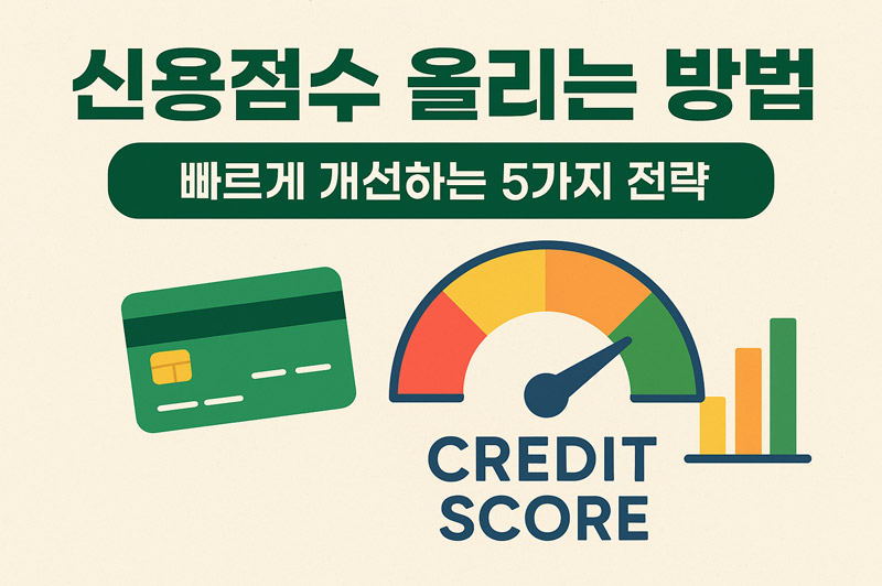 신용점수 올리는 방법 – 빠르게 개선하는 5가지 전략