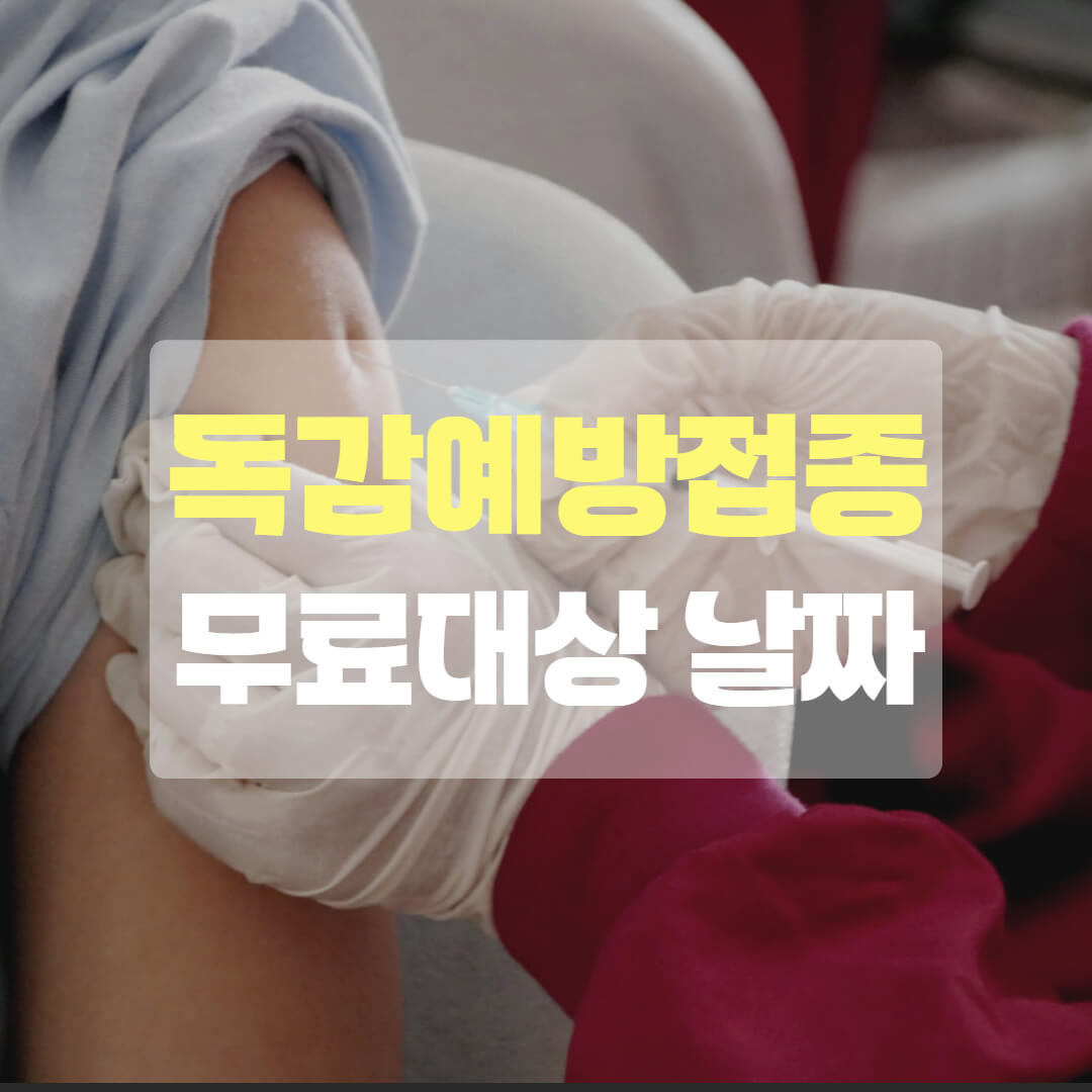 독감예방접종 무료대상날짜