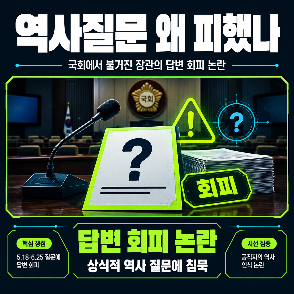 역사질문 왜 피했나