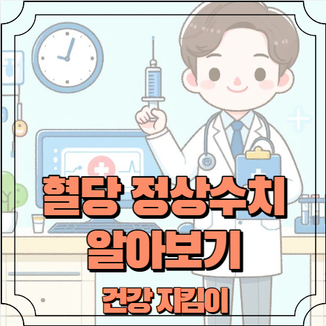 혈당 정상수치 알아보기