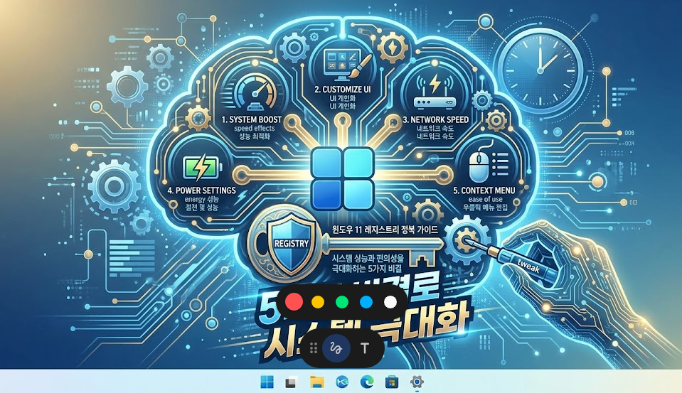 윈도우 11 레지스트리 정복 가이드: 시스템 성능과 편의성을 극대화하는 5가지 비결