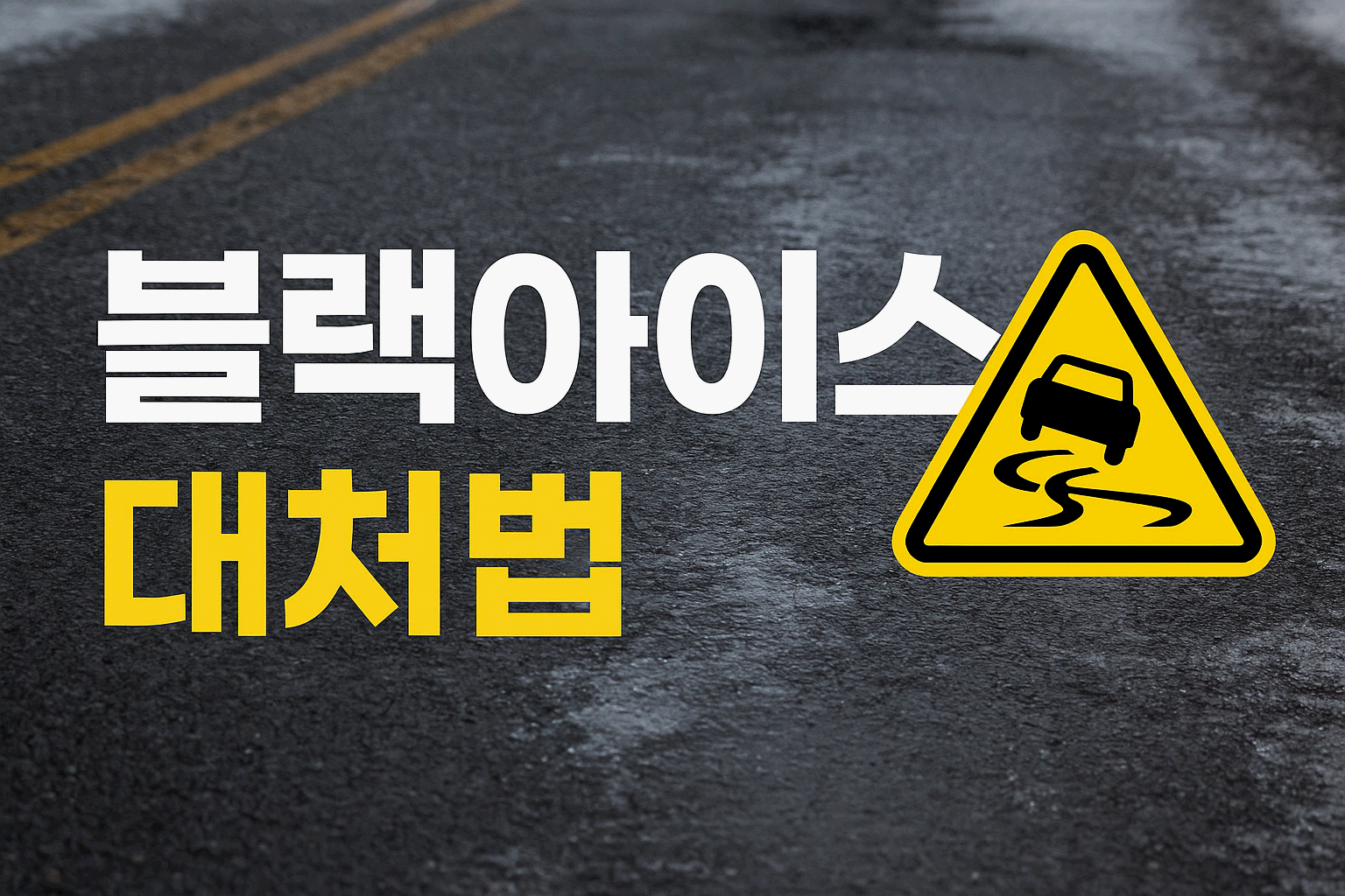 블랙아이스 대처법 완전정리 – 겨울철 필수 안전운전 가이드