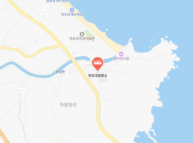 하조대시외버스터미널 위치-지도