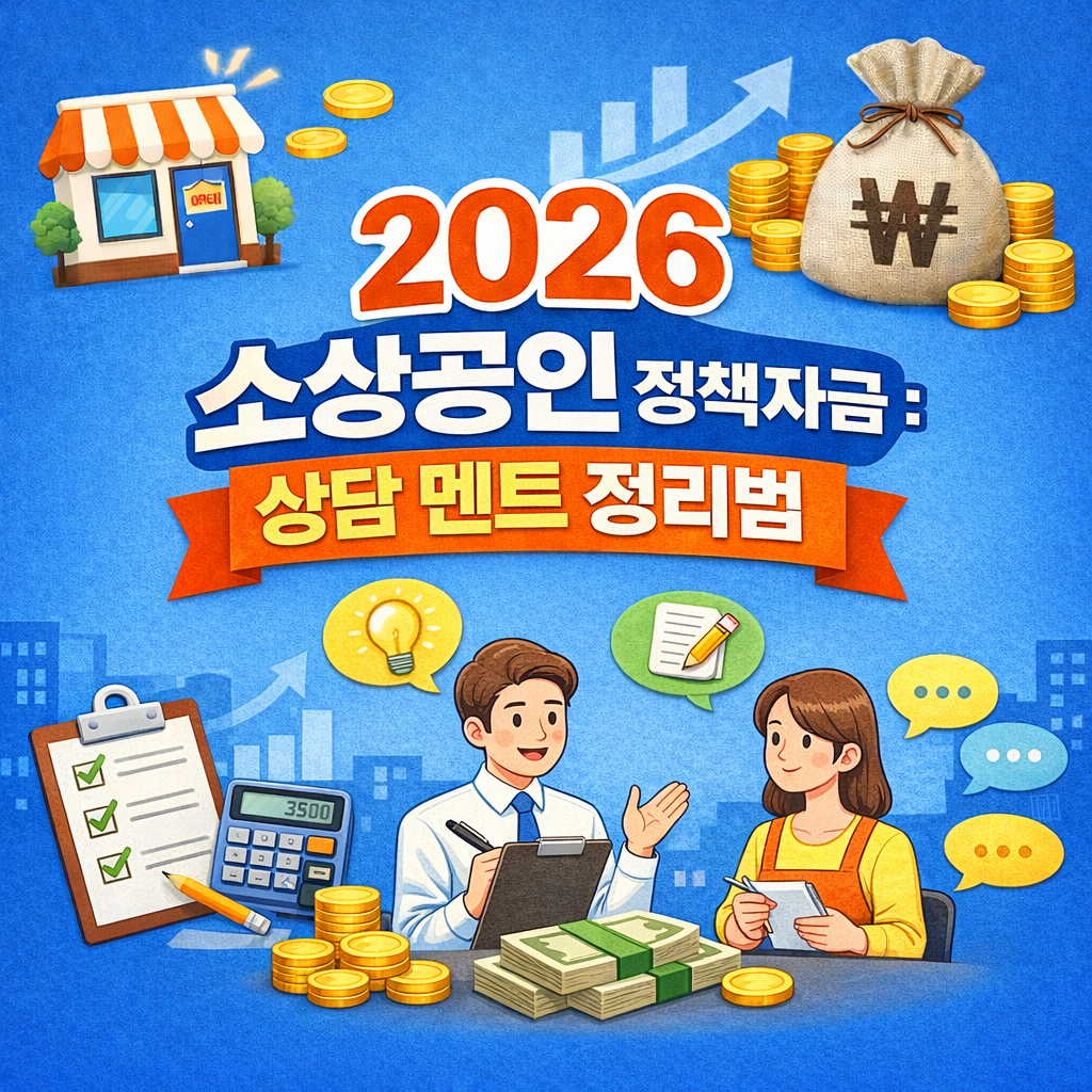 2026 소상공인 정책자금 상담 멘트 정리법 : 질문에 막히면 탈락합니다