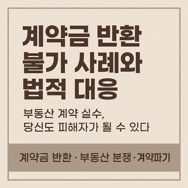계약금 반환 불가 사례