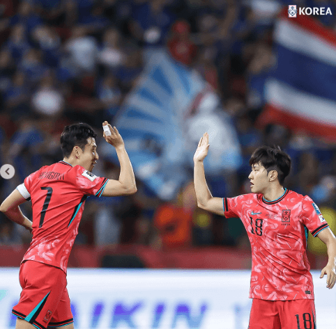 2026 북중미 월드컵 아시아 2차 예선 태국원정경기 한국승리