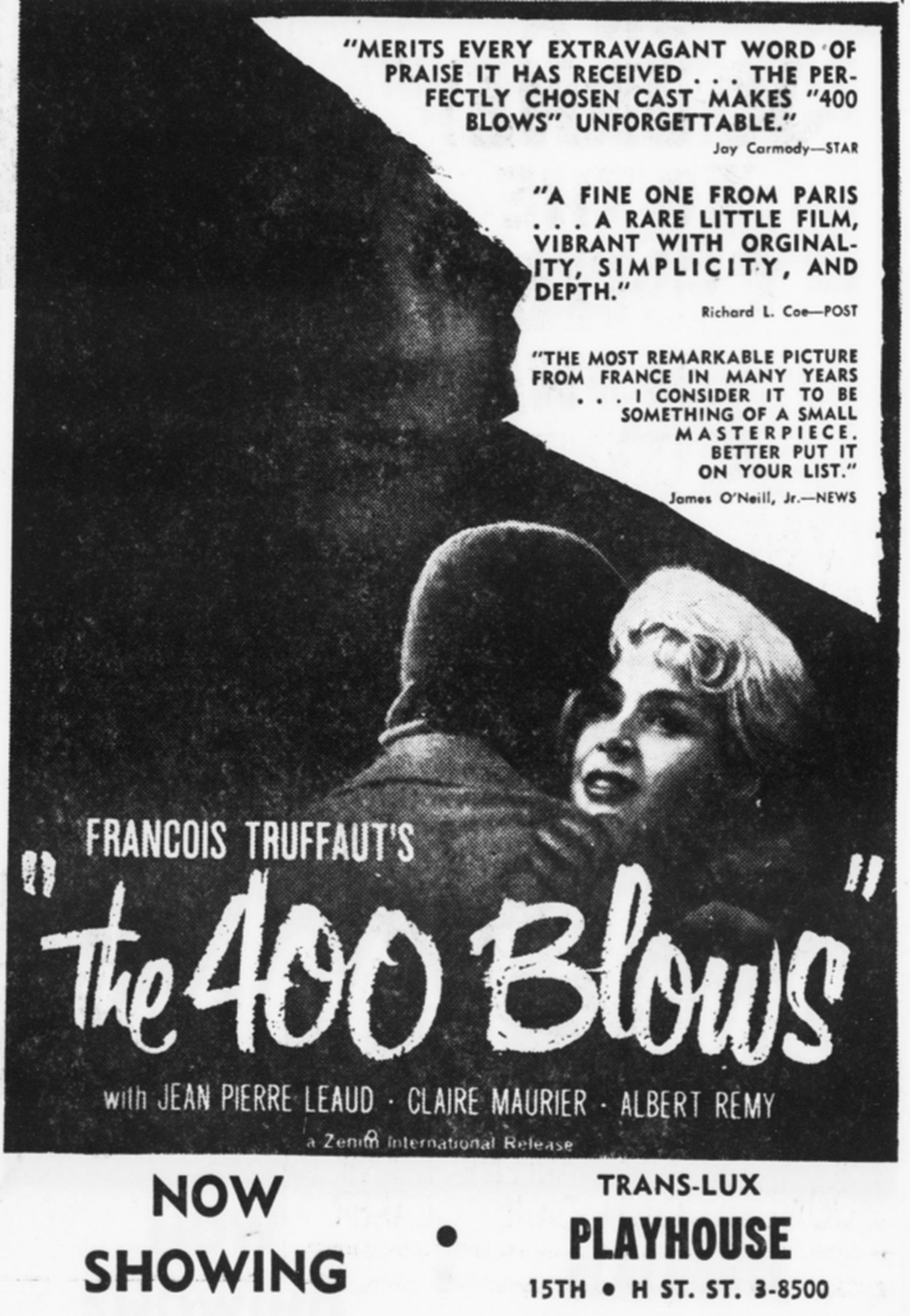 프랑수아 트뤼포의 『400번의 구타』(1959) 포스터