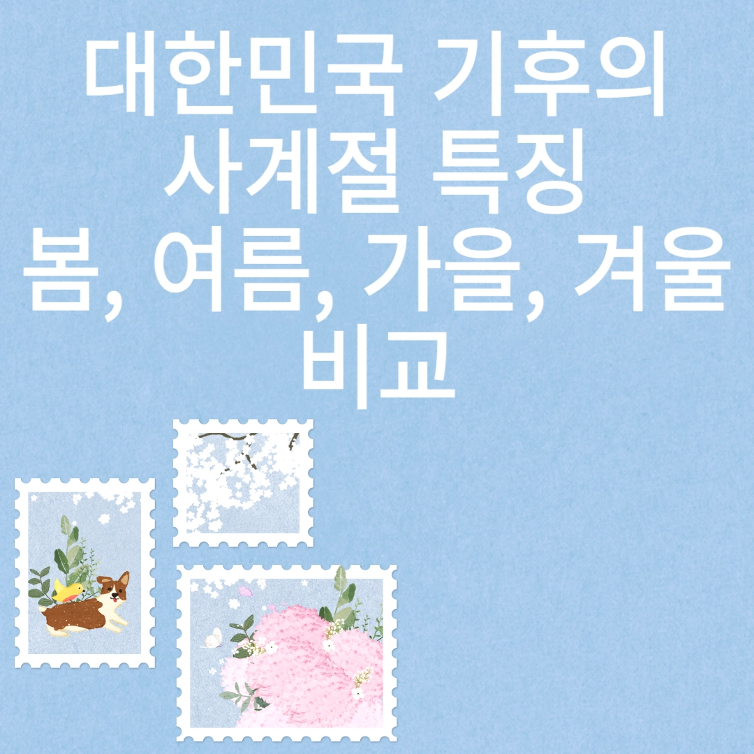 대한민국 기후의 사계절 특징: 봄, 여름, 가을, 겨울 비교 포스팅 섬네일