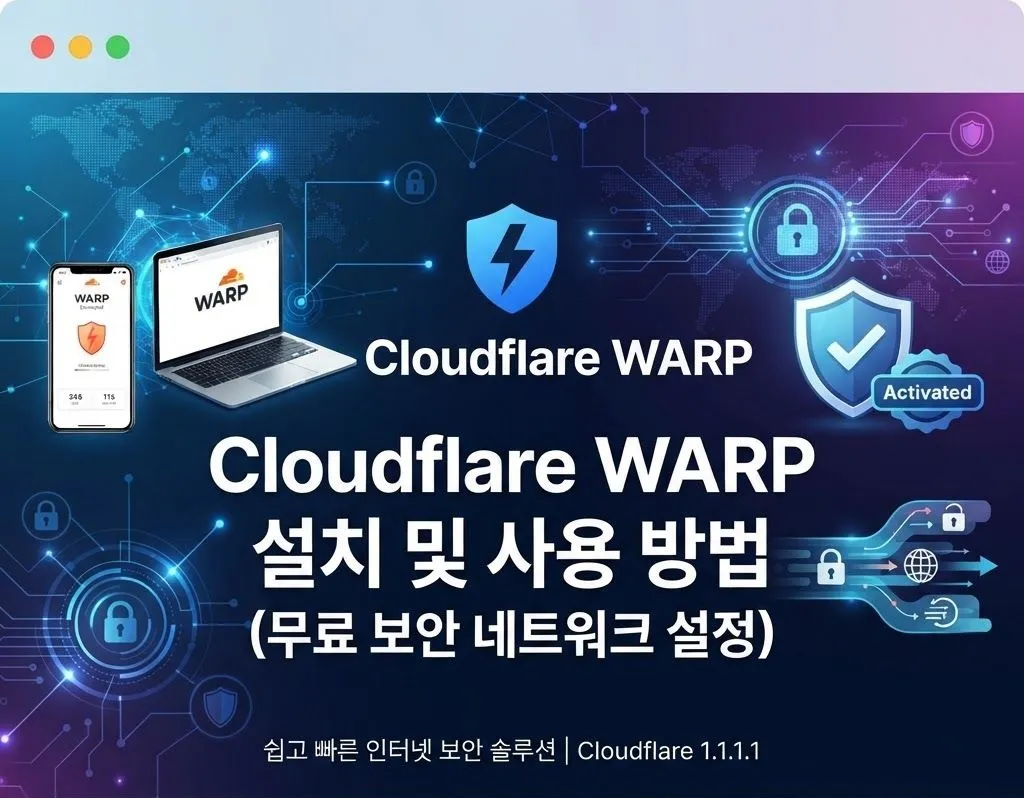 Cloudflare WARP 설치 및 사용 방법 (무료 보안 네트워크 설정)