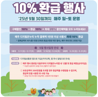 디지털 온누리상품권 환급 행사