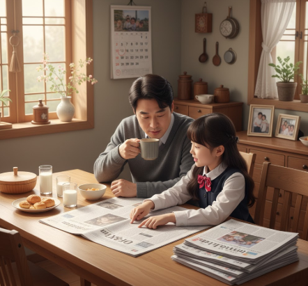 딸과 함께한 아침 신문 읽기 7일 기록