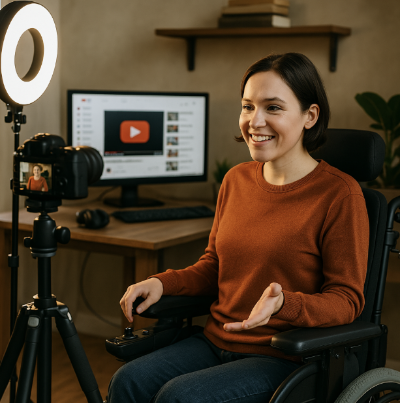 장애인 전문 유튜버 이미지