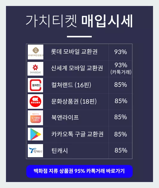 티켓라이브 매입시세