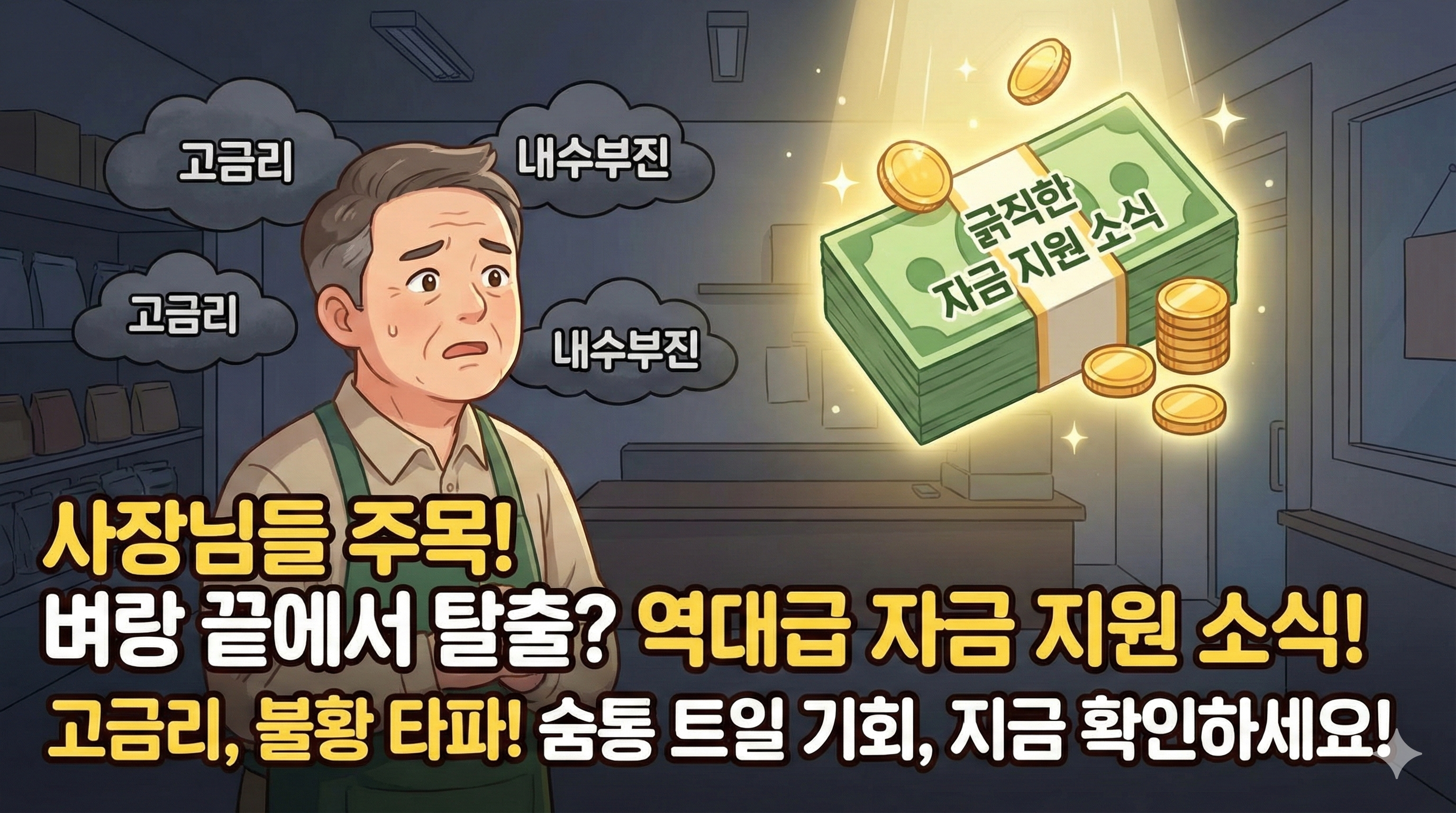 소상공인을 위한 역대금 자금 지원소식