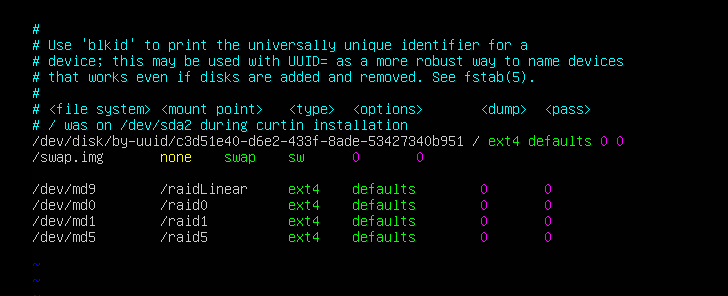 /etc/fstab 파일 수정