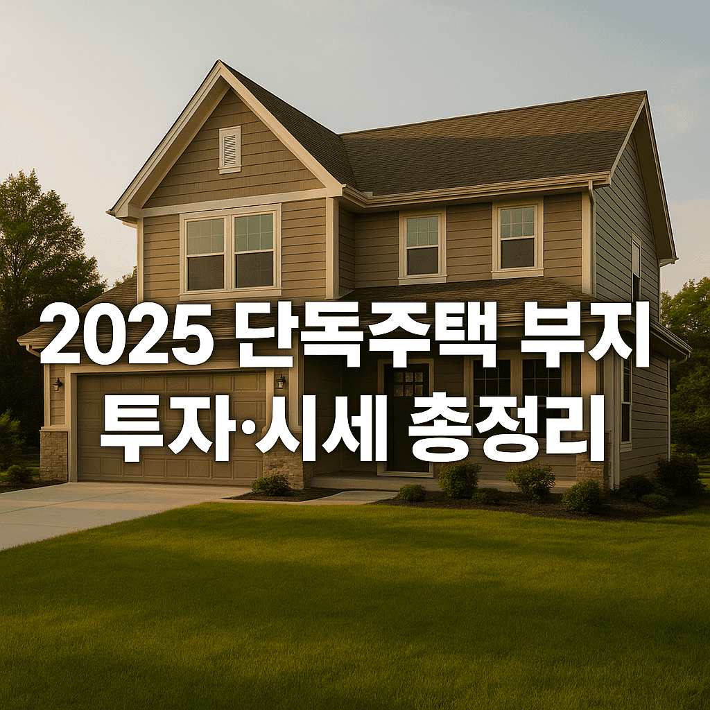 2025년 단독주택 부지 매매·투자 가이드 – 토지 시세와 개발 절차 총정리