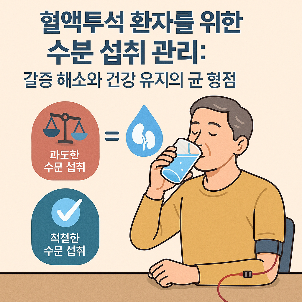 혈액투석 환자를 위한 수분 섭취 관리: 갈증 해소와 건강 유지의 균형점